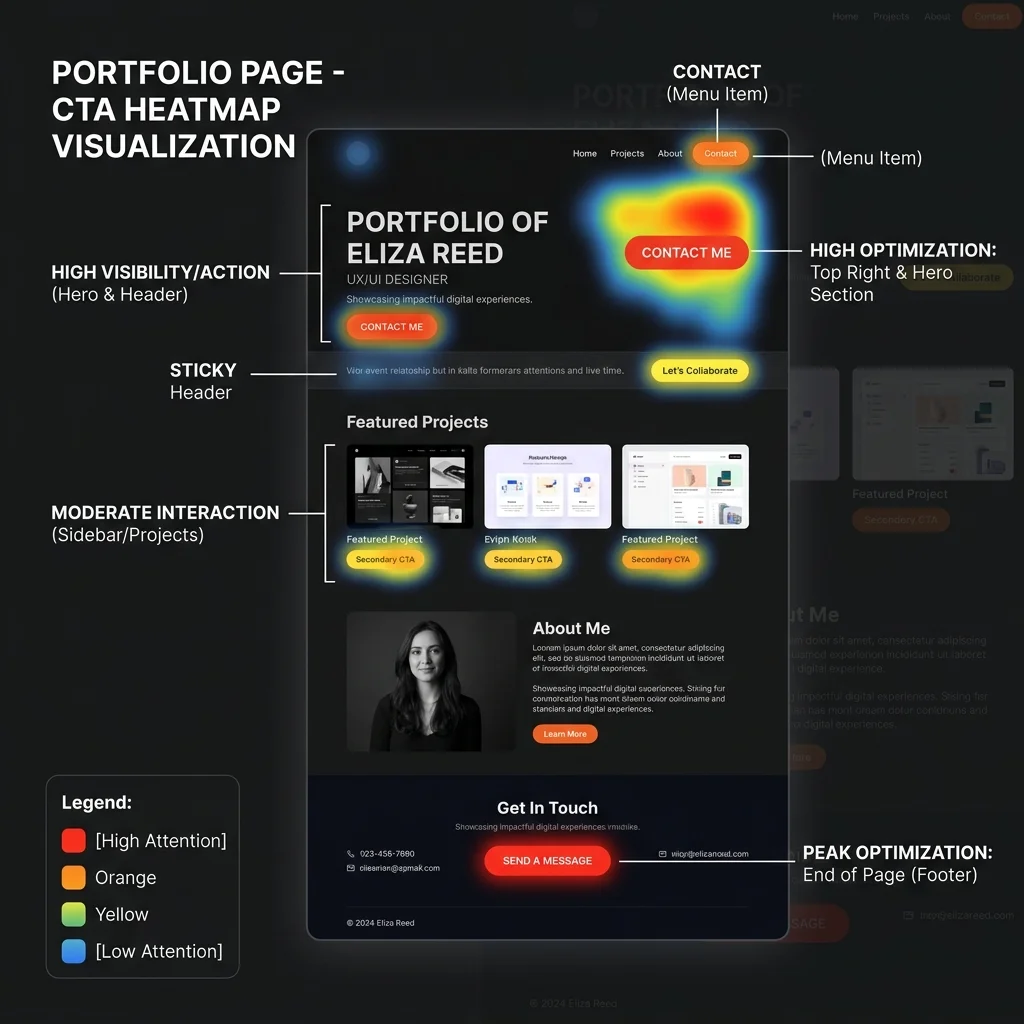 Contextual CTA placement strategy for interior designer website conversion optimisation